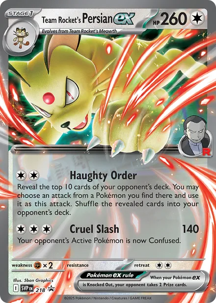 Team Rocket's Persian ex svp 218/225