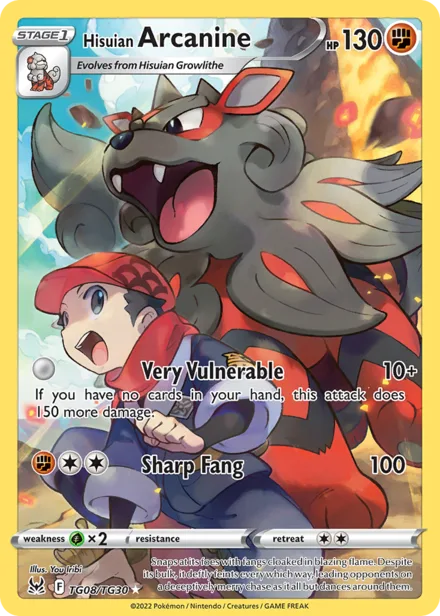Hisuian Arcanine swsh11tg TG08
