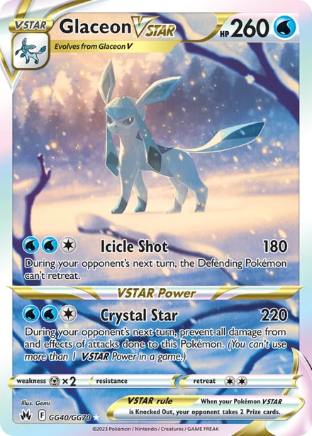 Glaceon VSTAR swsh12.5gg GG40