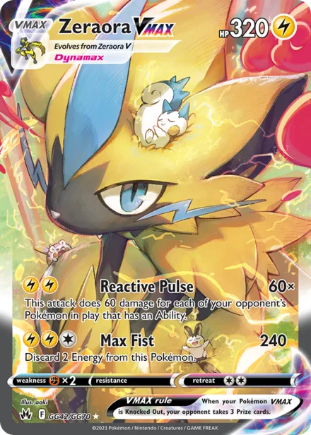 Zeraora VMAX swsh12.5gg GG42
