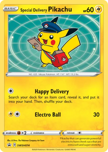 Special Delivery Pikachu swshp SWSH074