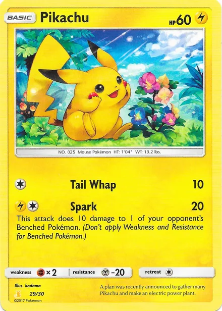 Pikachu tk-sm-r 29/30