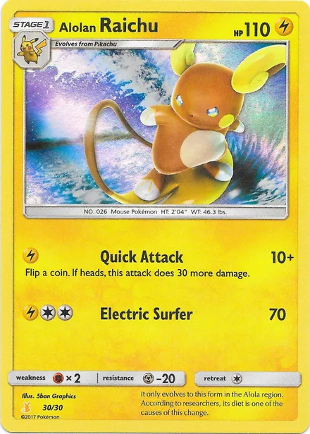 Alolan Raichu tk-sm-r 30/30