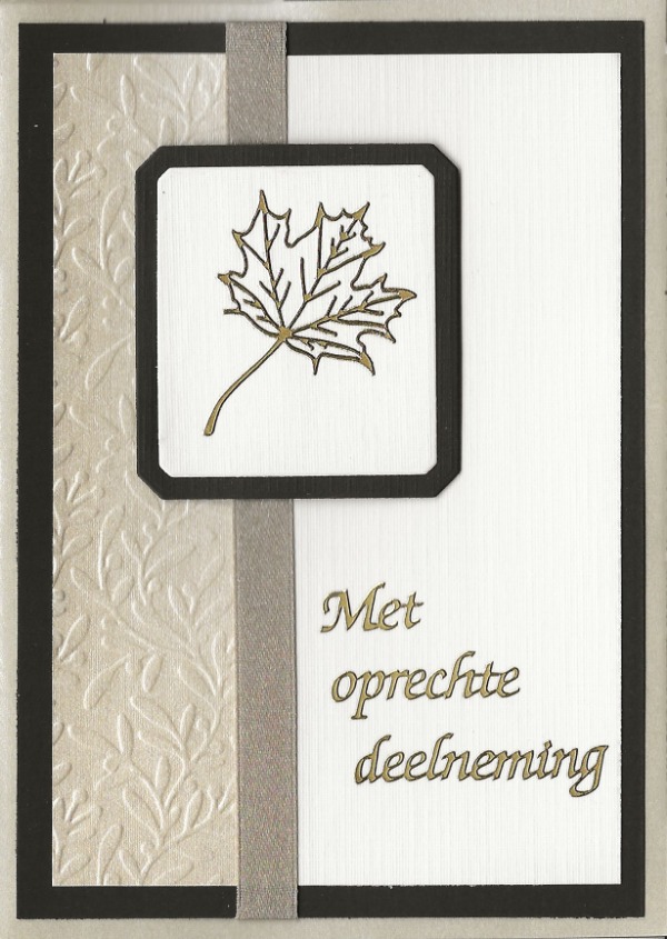 Gouden blad met lint