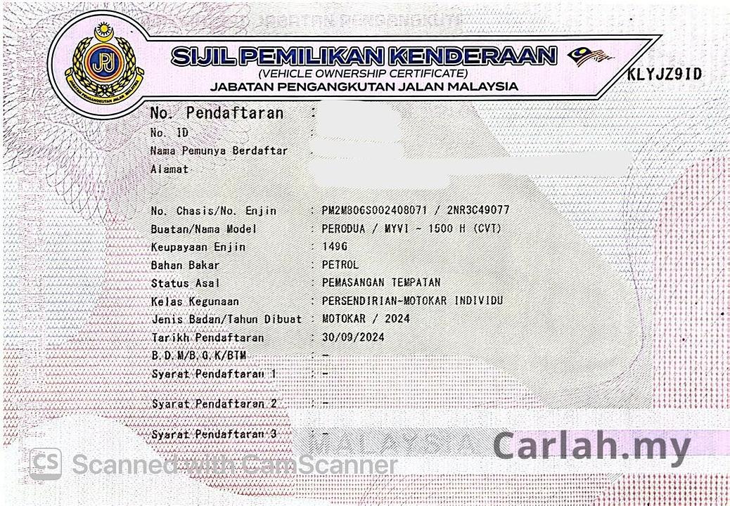 2024 Perodua MYVI 1.5 H Hatchback
