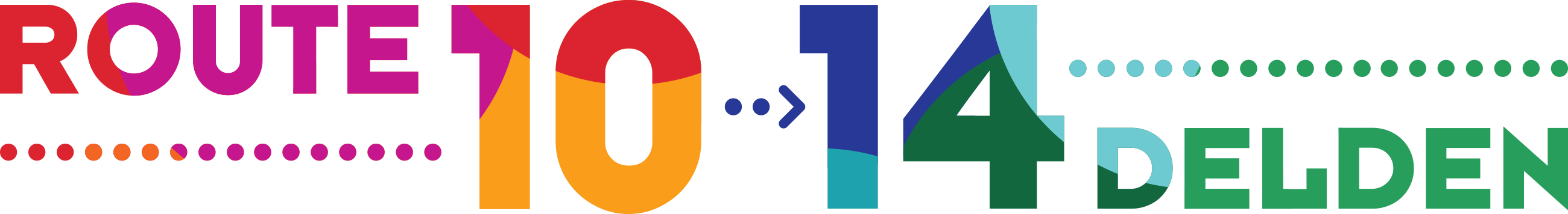 Logo Route 10-14 Delden liggend