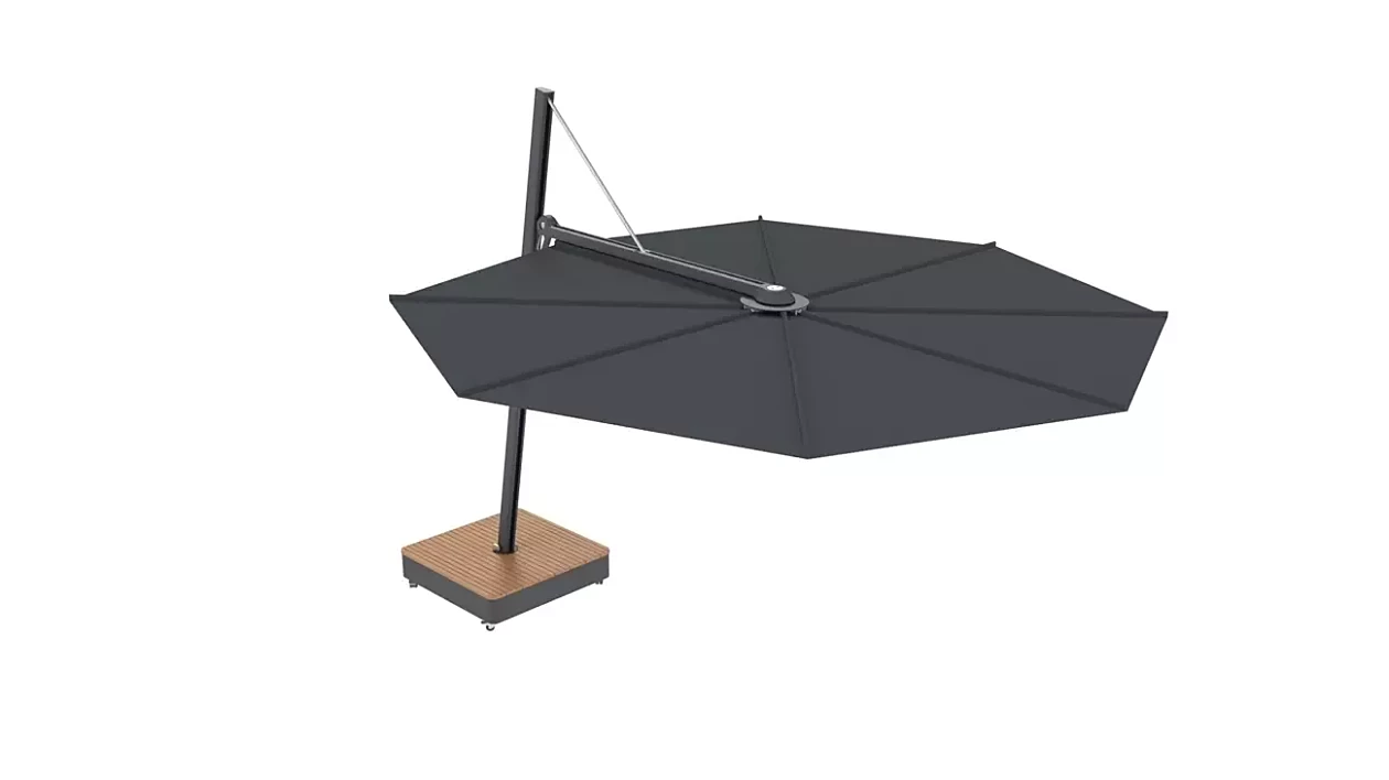 Versa px zweefparasol rond 35 m met zwart doek en zwart frame