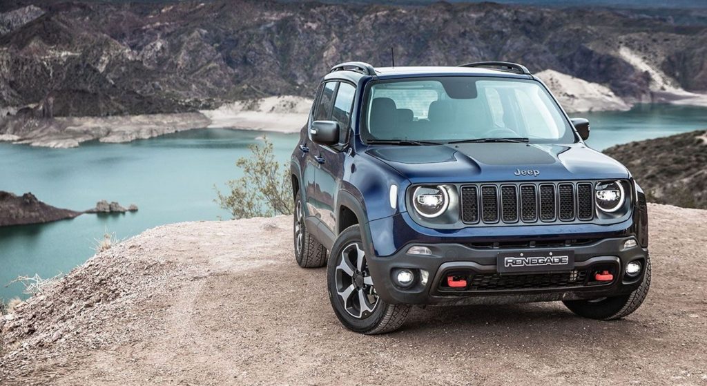 Vista frontal del Jeep Renegade.