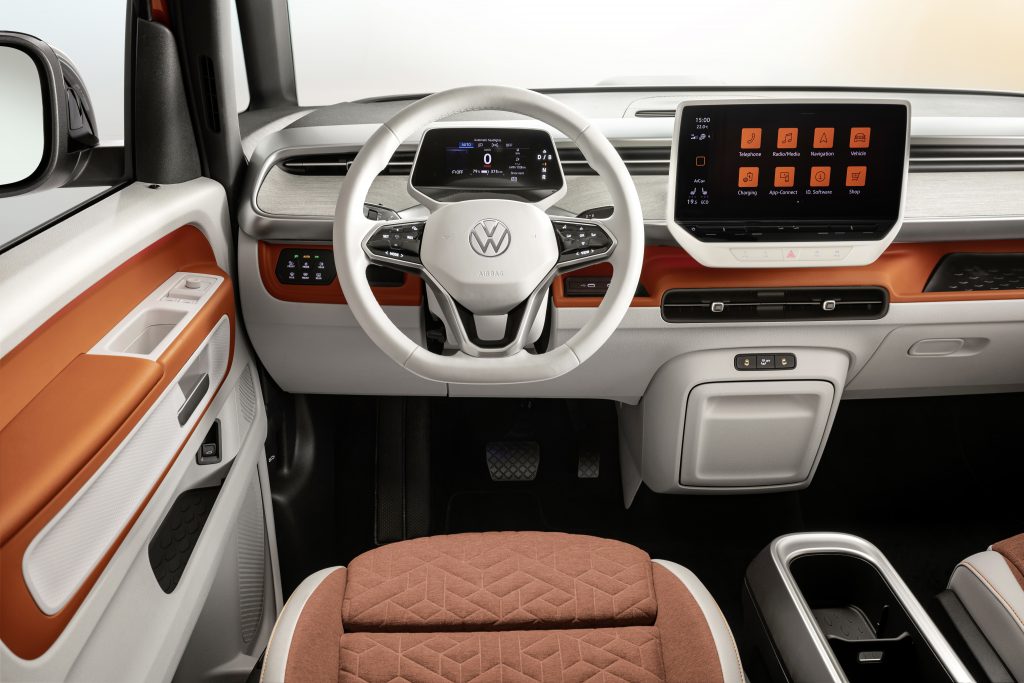 Interior de la kombi eléctrica de Volkswagen