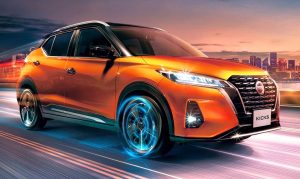 Nissan Kicks naranja con Tecnología e-POWER.