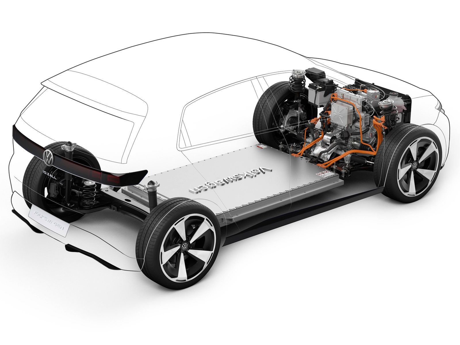 Muestra de la mecánica del motor del nuevo Volkswagen ID. 2all