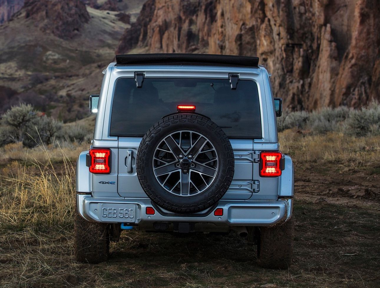 Vista trasera del Jeep Wrangler