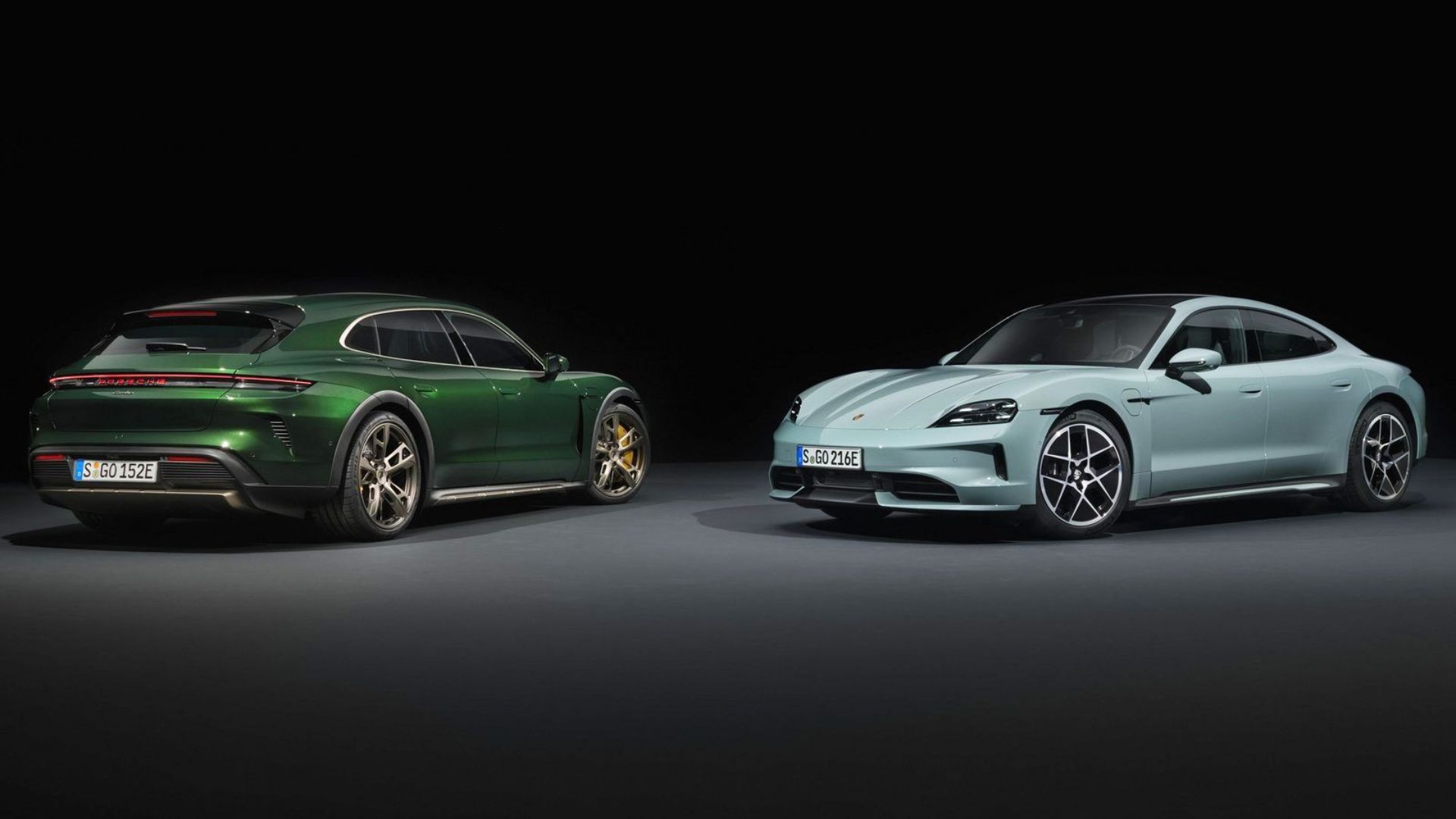 muestra de porsche de varios colores