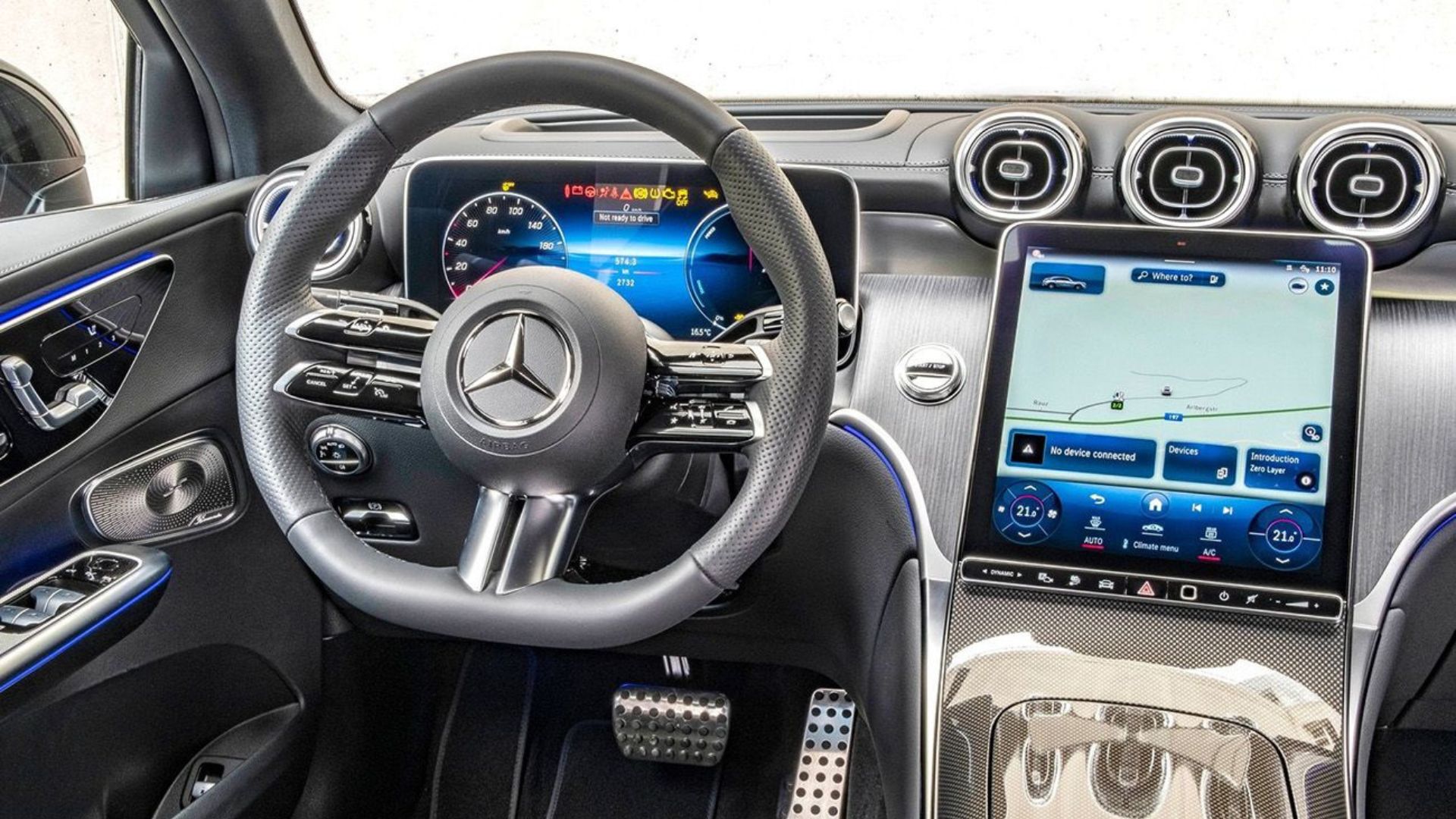 interior del Mercedes-Benz GLC Coupé