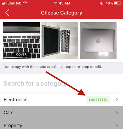 How to sell on Carousell by selecting the proper category where your product belongs