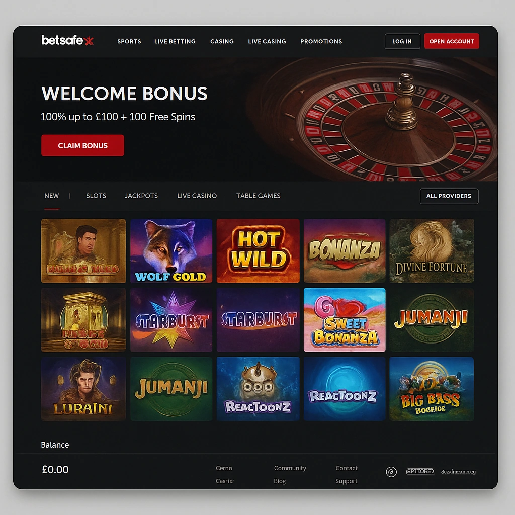 Betsafe interface