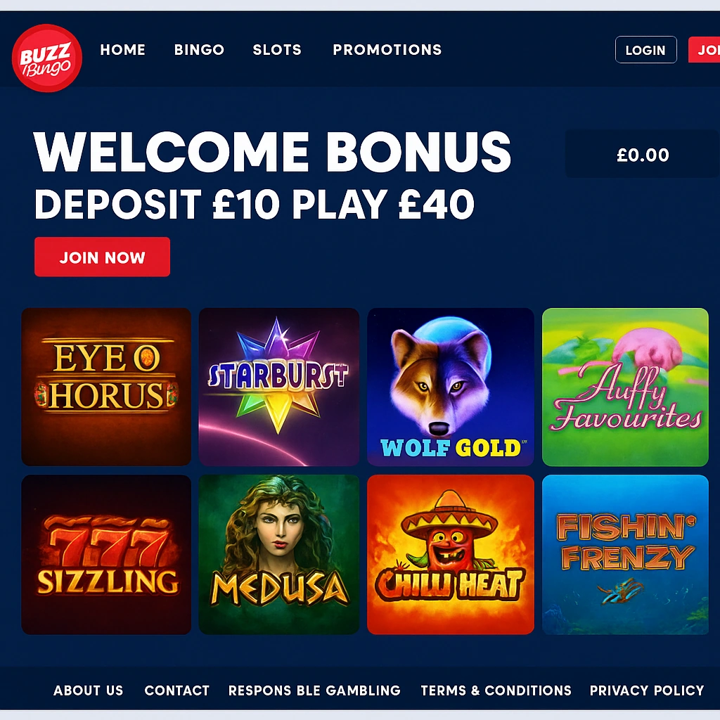 Buzz Bingo interface