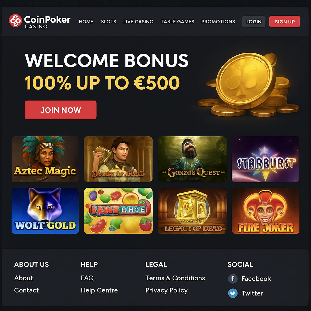 CoinPoker interface