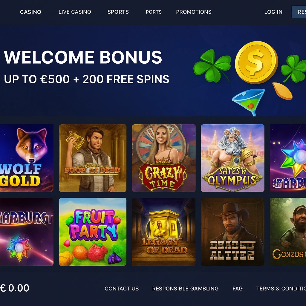 Jet Casino interface