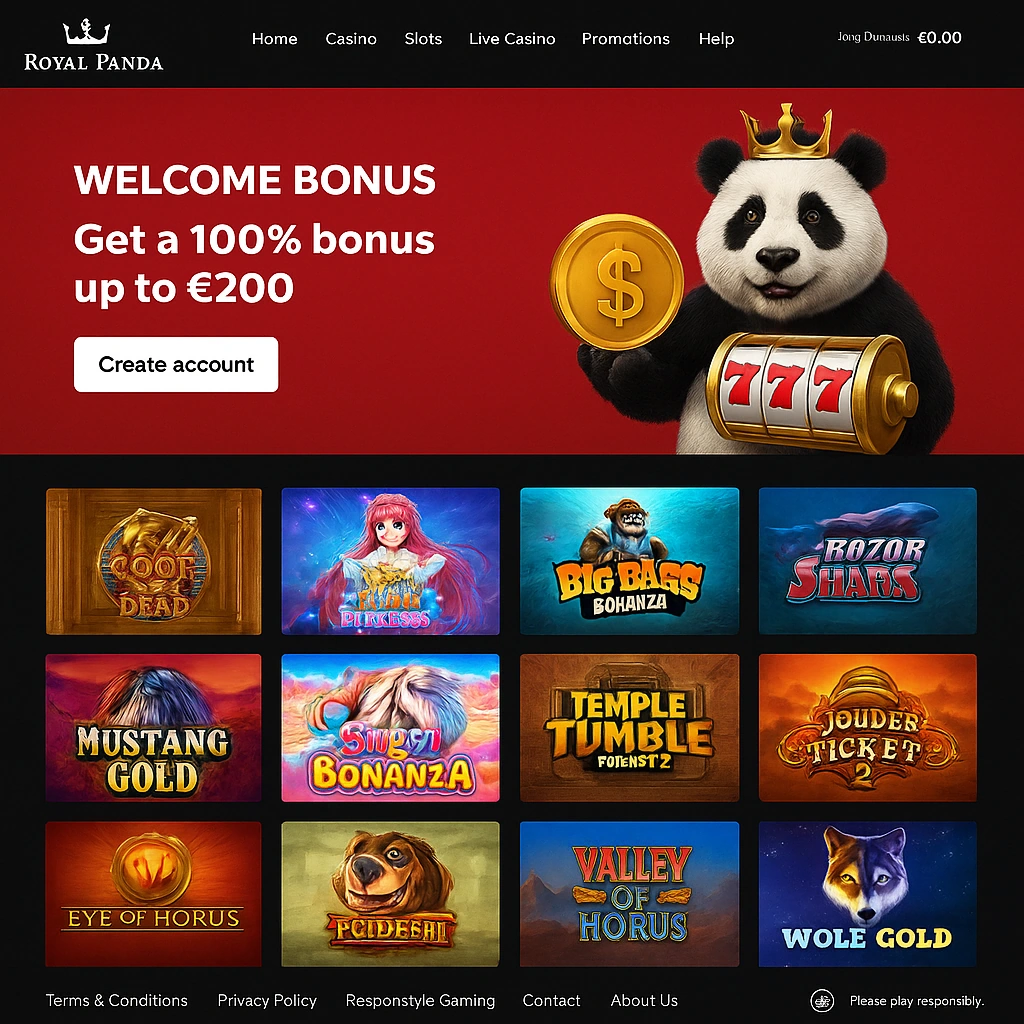 Royal Panda interface