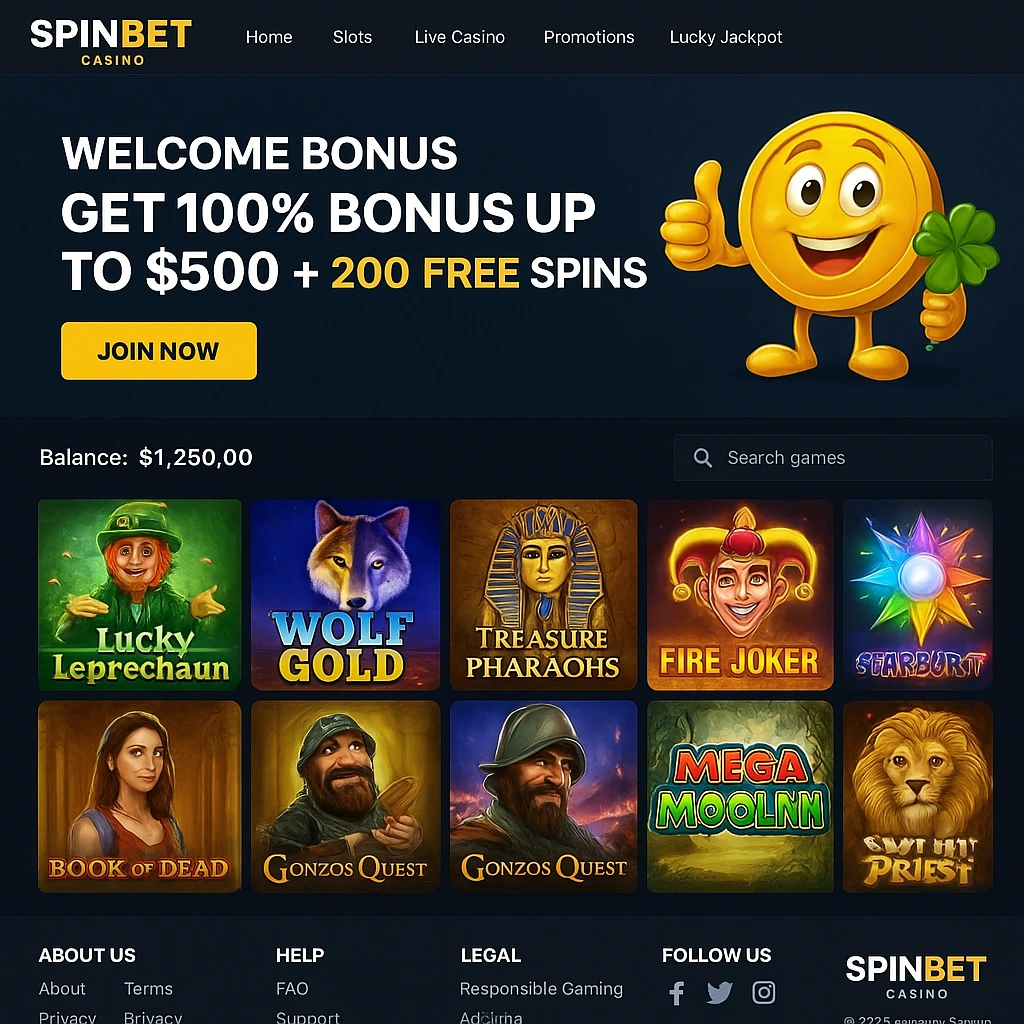 SpinBet interface