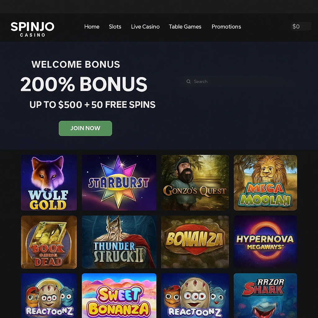 Spinjo interface