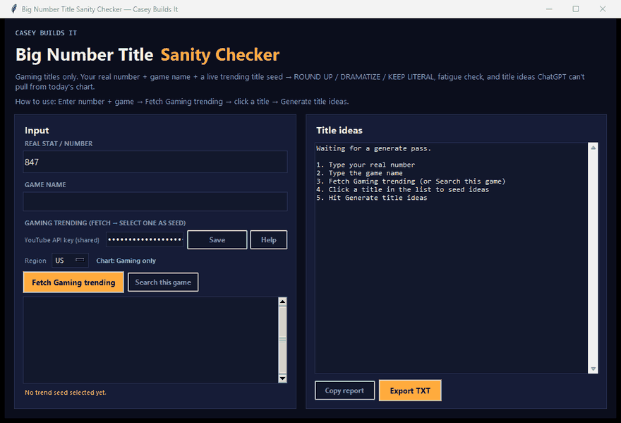 Demo: Your big number title is wrong (fix it with this FREE Python tool)