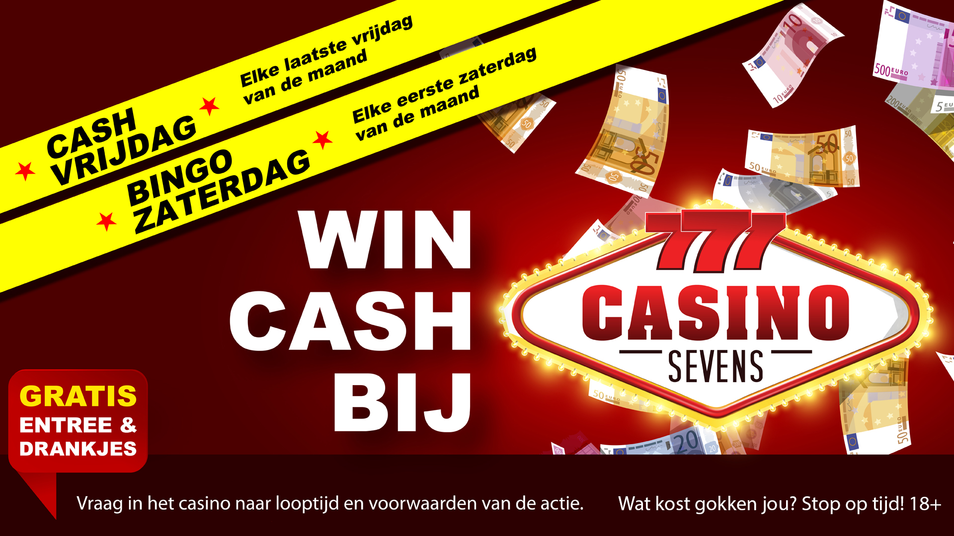 Speel mee met onze Cash vrijdag en de Bingo!!