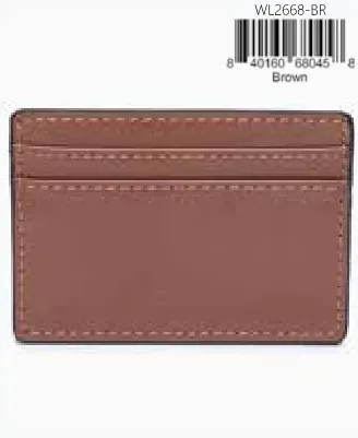 CHARLEE - WL2668 Small high gloss wallet w/ center slip pocket & 4 card slots