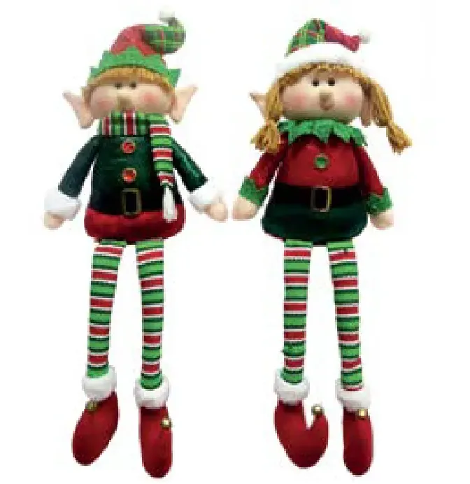 19" Sitting Elves, 2 Assorted