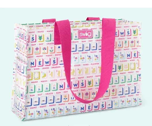 Mahjong Tiles Reusable Bag Large