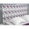 La Web Del Colchon -cabecero Tapizado Floral Para Cama De 80 (90 X 70 Cms) Blanco/morado