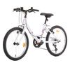 Bicicleta Infantil Montaña Y Paseo Scrapper 20" Niña 6 Velocidades Blanca Rosa