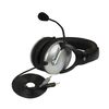 Auriculares Over Ear Micrófono Con Cancelación Ruido, Cable 2x Jack 3,5mm Cascos Gamer Plegable Negro/plata  Koss Sb45