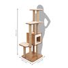 Mueble High Base Xl Para Gatos (58 X 77,5 X 158 Cm) Catit Vesper, Nogal