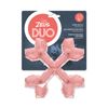 Juguete Para Masticar Perro Zeus Duo Cross Hueso, 15 Cm, Coral, Aroma A Pollo