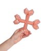 Juguete Para Masticar Perro Zeus Duo Cross Hueso, 15 Cm, Coral, Aroma A Pollo