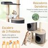 Árbol Torre Para Gatos, Mueble Para Gatos De Varios Niveles Con 2 Condominios Costway 68 X 39 X 161 Cm