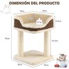 Árbol Rascador Compacto Para Gatos, Altura 50 Cm, Torre De Sisal Natural Costway 38 X 39 X 51 Cm Beige