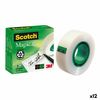 Cinta Adhesiva Scotch Magic Transparente Blanco 19 Mm X 33 M (12 Unidades)