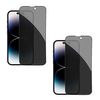 Kit 2 Cristal Templado Antiespía Gift4me Compatible Con Movil Apple Iphone 15 Pro Max - Transparente / Negro