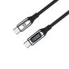 Cable Nylon Fastcharge 100w 1m Lcd Usb-c Forever Forever Negro