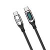 Cable Nylon Fastcharge 100w 1m Lcd Usb-c Forever Forever Negro
