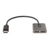 Startech.com Hub Mst De 2 Puertos Displayport - Splitter Multiplicador Dp A 2 Puertos Dp - Adaptador Multiplicador Multimonitor Dp 1.4 - Cable De 30cm - Alimentado Por Usb - Windows