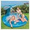 Intex Piscina Hinchable Infantil Para Niños Y Niñas Con Pulverizador Diseño Ballena 208x157x99cm 57435