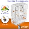 Hari Vision - Jaula Para Pájaros Modelo L12 - 78 X 42 X 93 Cm - Color Blanco - Acceso Al Comedero Y Bebedero