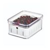 Caja Apilable Con Cesta Para Nevera - L 16,2  X A 21,6  X H 9.5  Cm - Transparente