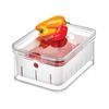 Caja Apilable Con Cesta Para Nevera - L 16,2  X A 21,6  X H 9.5  Cm - Transparente