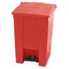 Cubo De Basura De Pedal Clásico 45,4 Litros Rojo Rubbermaid