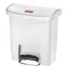 Cubo De Basura De Pedal Slim Jim 15 Litros Blanco Rubbermaid